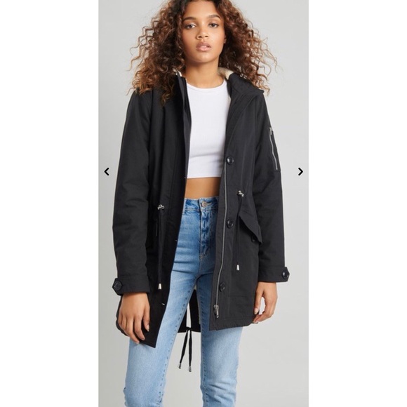 Black Parka Jacket - Picture 2 of 5